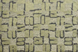Heavy Weight Wool Blend Geometric Block Pattern Cut Velvet Upholstery Fabric|Light Green Beige Grey Fabric|Textured Modern Sofa Chair Fabric