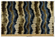 Heavy Weight Blue Gold Cut Velvet Uphosletry Fabric|Abstract Wavy Stripe Upholstery|Luxury Interior Design Fabric For Chair Sofa Pillow
