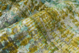Heavy Weight Abstract Cut Velvet Upholstery Fabric For Chair|Luxury Turquoise Gold Sage Fabric For Cushion|Rustic Furniture Fabric