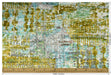 Heavy Weight Abstract Cut Velvet Upholstery Fabric For Chair|Luxury Turquoise Gold Sage Fabric For Cushion|Rustic Furniture Fabric