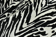 Heavy Weight Luxury Black White Zebra Abstract Animal Skin Print Cut Velvet Upholstery Fabric For Chair Couch|Geometric Wild Animal Fabric