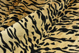 Heavy Weight Luxury Black Gold Tiger Stripe Animal Print Cut Velvet Upholstery Fabric For Chair Couch|Abstract Geometric Wild Animal Fabric