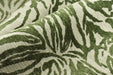 Designer Heavy Weight Green Cream Chenille Zebra Jacquard Textured Upholstery Fabric|Abstract Animal Skin Print Geometric Woven Decor Fabric