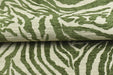 Designer Heavy Weight Green Cream Chenille Zebra Jacquard Textured Upholstery Fabric|Abstract Animal Skin Print Geometric Woven Decor Fabric