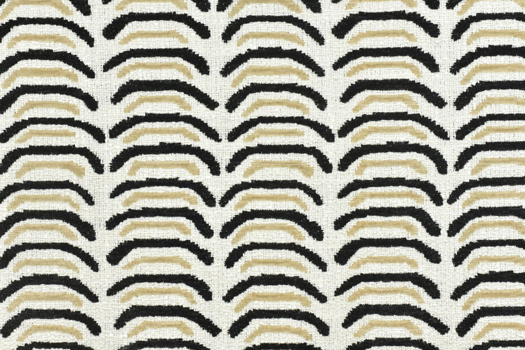 Heavy Weight Black Green Geometric Upholstery Fabric|Modern Arc Pattern Sofa Fabric|Cotton Blend Furniture Fabric For Accent Chair Cushion