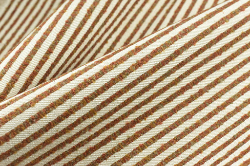 Heavy Weight Vinatge Boucle Texture Striped Upholstery Fabric|Cream Rust Olive Woven Fabric for Chair Cushion|Rustic Home Decor Textile
