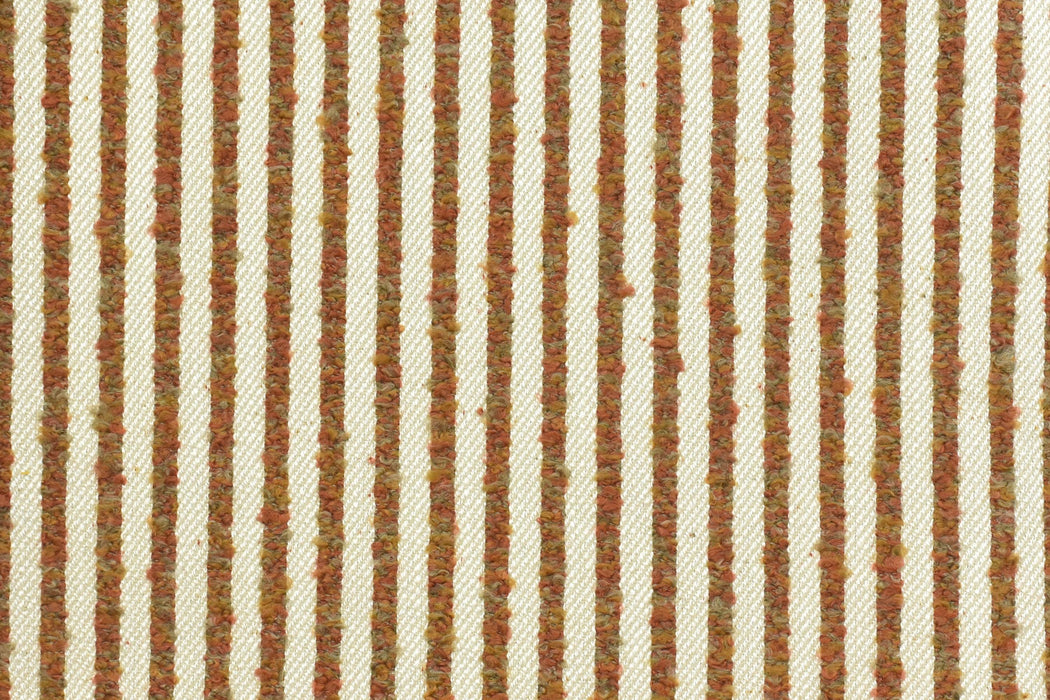 Heavy Weight Vinatge Boucle Texture Striped Upholstery Fabric|Cream Rust Olive Woven Fabric for Chair Cushion|Rustic Home Decor Textile
