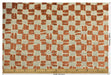Heavy Weight Wool Blend Geometric Block Pattern Cut Velvet Upholstery Fabric|Rust Brown Beige Grey Fabric|Textured Modern Sofa Chair Fabric