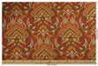 Heavy Weight Linen Blend Rust Brown Gold Embroidered Floral Damask Fabric Upholstery Fabric| Vintage Fabric for Sofa Chair and Cushion