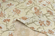 Heavyweight Vintage Rust Off White Floral Cut Velvet Upholstery Fabric For Chair|Luxury Flower Sofa Fabric|French Country Furniture Fabric