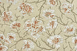 Heavyweight Vintage Rust Off White Floral Cut Velvet Upholstery Fabric For Chair|Luxury Flower Sofa Fabric|French Country Furniture Fabric