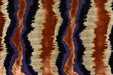 Heavweight Purple Rust Gold Cut Velvet Uphosletry Fabric|Abstract Wavy Stripe Upholstery|Luxury Interior Design Fabric For Chair Sofa Pillow