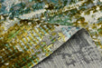 Heavy Weight Abstract Cut Velvet Upholstery Fabric For Chair|Luxury Turquoise Gold Sage Fabric For Cushion|Rustic Furniture Fabric