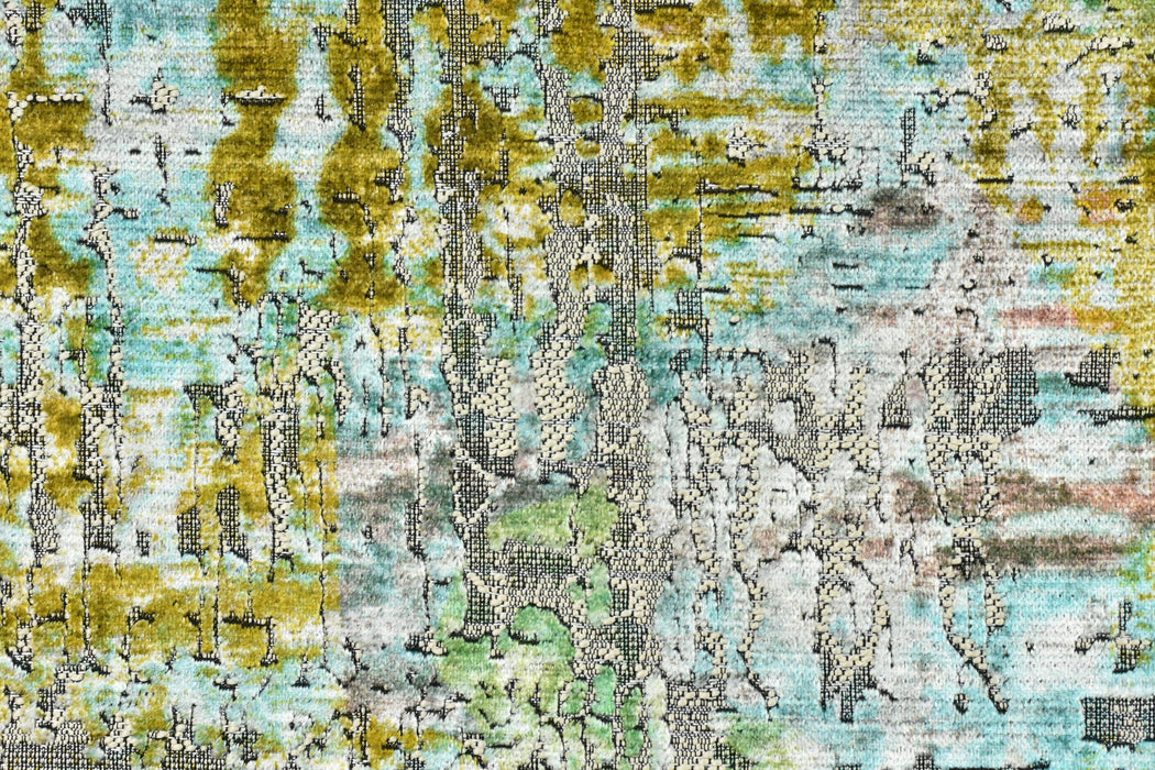 Heavy Weight Abstract Cut Velvet Upholstery Fabric For Chair|Luxury Turquoise Gold Sage Fabric For Cushion|Rustic Furniture Fabric