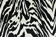 Heavy Weight Luxury Black White Zebra Abstract Animal Skin Print Cut Velvet Upholstery Fabric For Chair Couch|Geometric Wild Animal Fabric