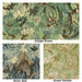 Designer Heavy Weight Cotton Linen Blend Green Teal Floral Cut Velvet Upholstery Fabric For Chair|Vintage Botanical Fabric for Sofa Cushion