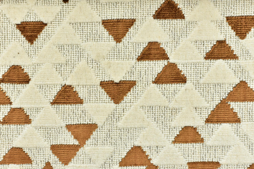 Heavy Weight Cotton Linen Blend Gold Geometric Cut Velvet Upholstery Fabric For Chair|Triangle Velvet|Vintage Furniture Fabric for Sofa