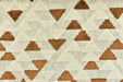 Heavy Weight Cotton Linen Blend Gold Geometric Cut Velvet Upholstery Fabric For Chair|Triangle Velvet|Vintage Furniture Fabric for Sofa