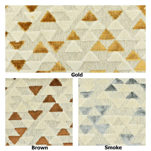 Heavy Weight Cotton Linen Blend Gold Geometric Cut Velvet Upholstery Fabric For Chair|Triangle Velvet|Vintage Furniture Fabric for Sofa