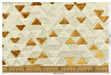 Heavy Weight Cotton Linen Blend Gold Geometric Cut Velvet Upholstery Fabric For Chair|Triangle Velvet|Vintage Furniture Fabric for Sofa