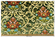 Heavy Weight Green Red Gold Damask Floral Embroidered Cut Velvet Upholstery Fabric For Chair|Luxury Colorful Flower Fabric with Sequins