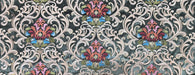 Heavy Weight Green Red Gold Damask Floral Embroidered Cut Velvet Upholstery Fabric For Chair|Luxury Colorful Flower Fabric with Sequins