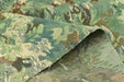 Designer Heavy Weight Cotton Linen Blend Green Teal Floral Cut Velvet Upholstery Fabric For Chair|Vintage Botanical Fabric for Sofa Cushion