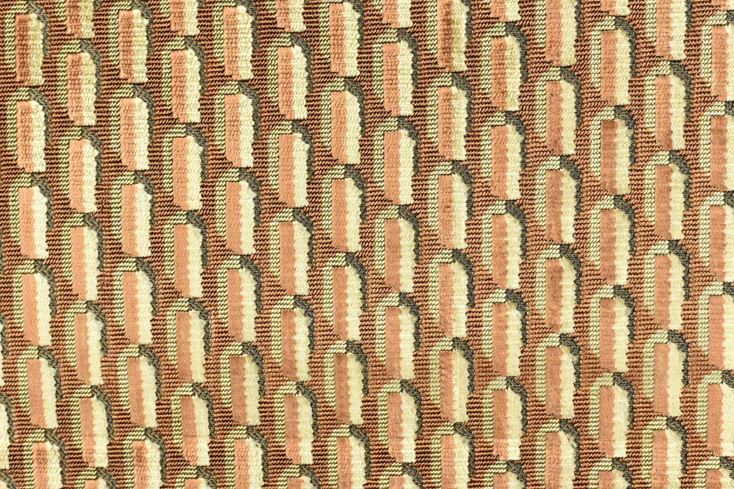 Designer Heavy Weight Black Gold Geometric Cut Velvet Upholstery Fabric For Chair|Viscose Rayon Blend Luxury Furniture Fabric for Sofa