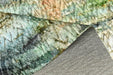 Designer Heavy Weight Abstract Painterly Cut Velvet Upholstery Fabric For Chair|Watercolor Green Blue Cream Velvet for Sofa Furniture