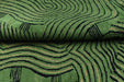 Heavy Weight Emerald Green Abstract Geometric Cut Velvet Upholstery Fabric For Chair|Wavy Contour Pattern|Luxury Designer Fabric for Sofa