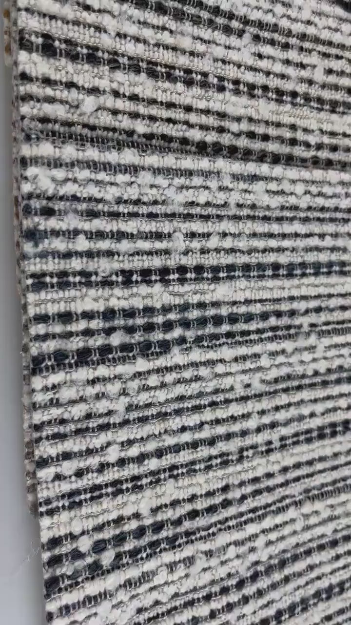 Linen Blended Boucle Upholstery Fabric|Nubby Loop Texture Vintage Boucle Fabric|Chunky Upholstery Fabric For Chairs