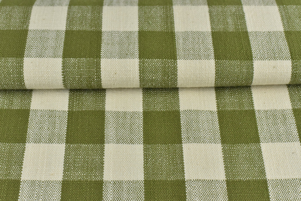 100 Pure Cotton Vintage Green Stripe Jacquard Upholstery And Drapery Fabric|Modern Farmhouse Green and Cream Heavy Upholstery