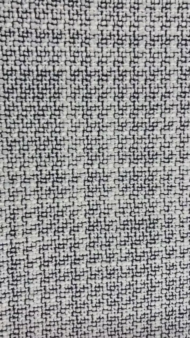 Heavy Weight Textured Wool Boucle Upholstery Fabric By The Yard In Black and White For Chair/Couch/Armchair/Furniture