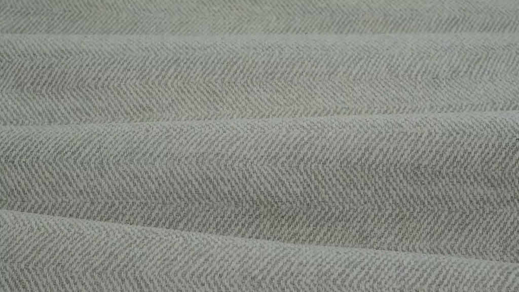 Designer Heavy Duty Polyester Linen White Gray Herringbone Goemetric Upholstery Fabric By The Yard