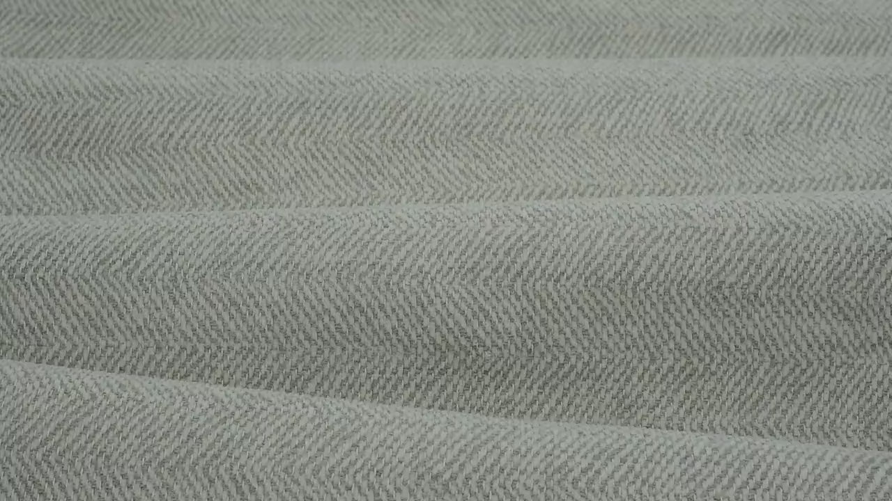 Designer Heavy Duty Polyester Linen White Gray Herringbone Goemetric Upholstery Fabric By The Yard