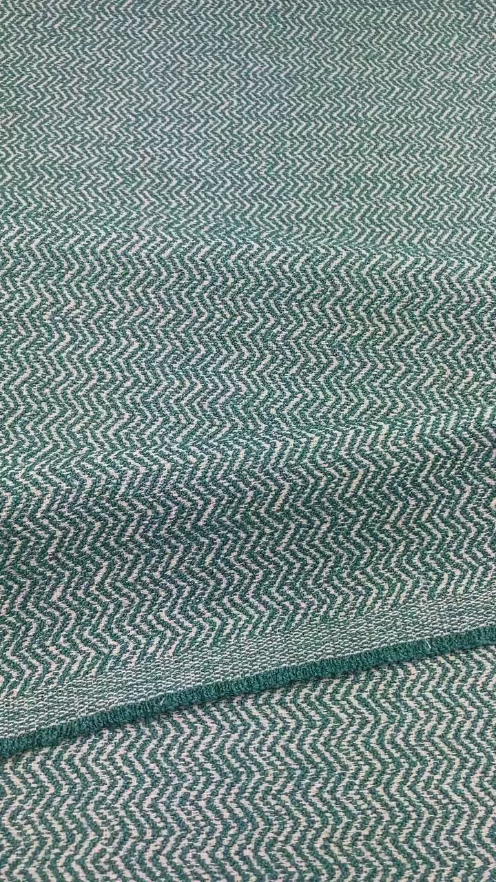 Designer Heavy Weight FRESH BREATH Herringbone Chevron Vintage Décor Upholstery Fabric Textured Fabric By The Yard