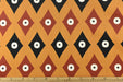 Abstract Geometric Seamless Pattern Upholstery Fabric For Furniture Chair|Eyes in Psychedelic Hippie style in Orange Reddish Brown Black