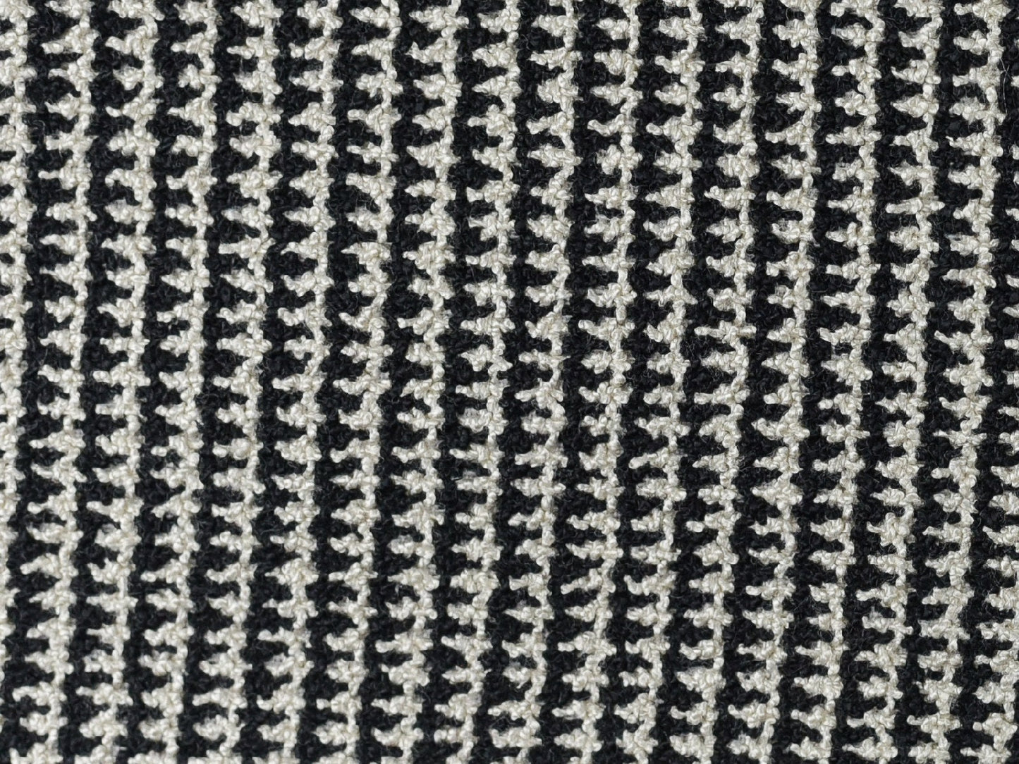 Black And White Boucle Houndstooth Wool Like Fancy Jacquard Upholstery Fabric By The Yard 55"W/660GSM