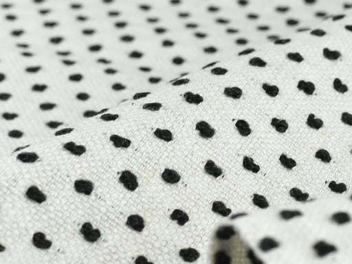 Black And White Polka Dot Home Furniture Linen Upholstery Fabric By The Yard Heavy Upholstery For Chair 57"W/600GSM-Sky Star