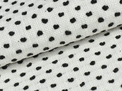 Black And White Polka Dot Home Furniture Linen Upholstery Fabric By The Yard Heavy Upholstery For Chair 57"W/600GSM-Sky Star