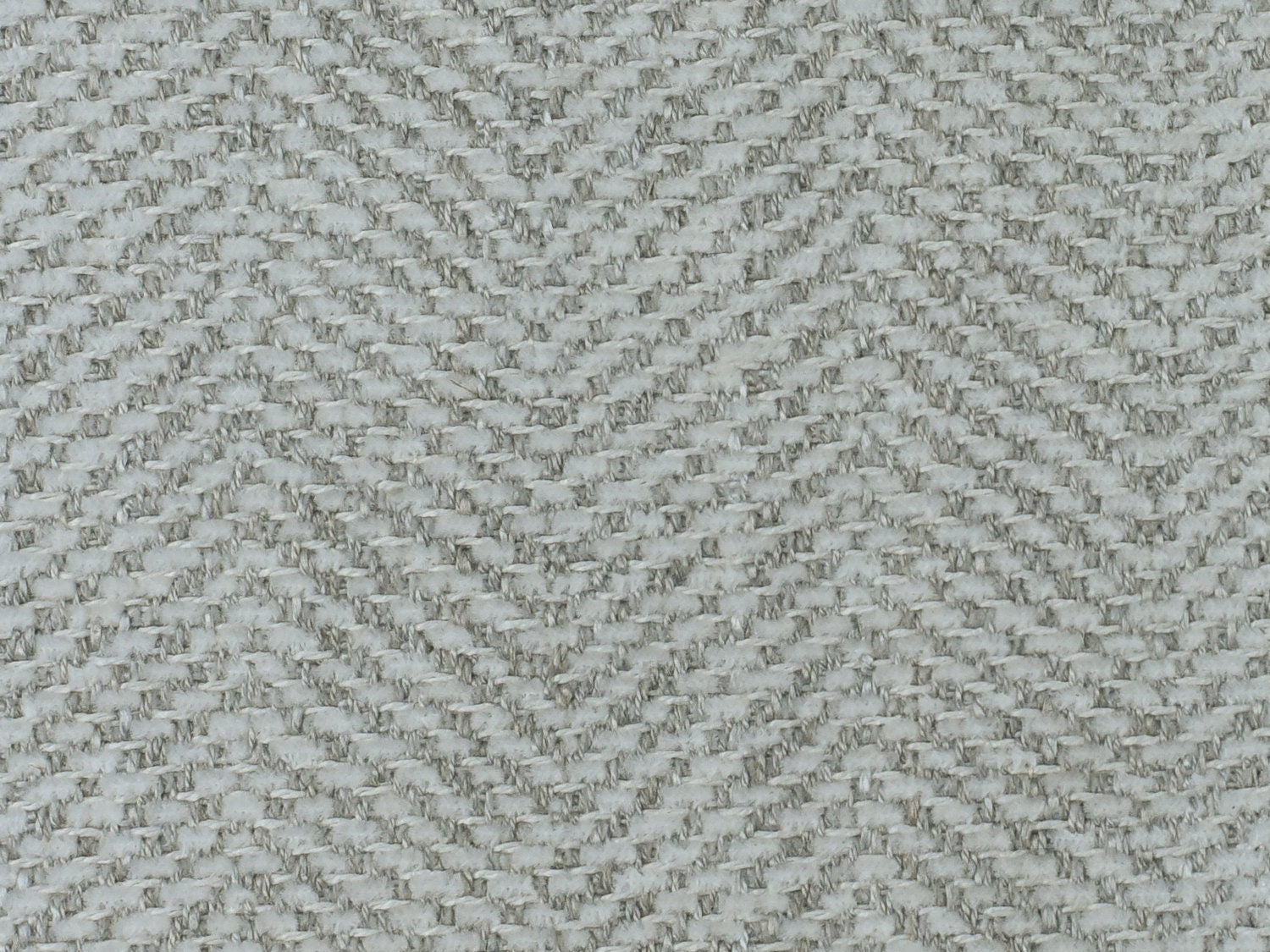 Designer Heavy Duty Polyester Linen White Gray Herringbone Goemetric Upholstery Fabric By The Yard Fog