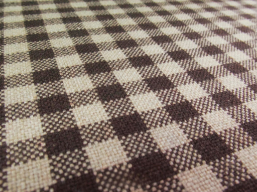 Heavy Duty Wool Blended Taupe and Cream Small Check Upholstery Fabric|Geometric Plaid Chair Fabric|Drapery Furniture Reupholstery Fabric