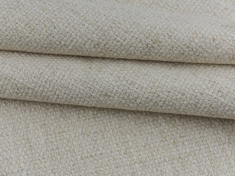 Heavy Weight Cream Linen Blended Easy Clean High Performance Stain Resistance Upholstery Fabric By The Yard