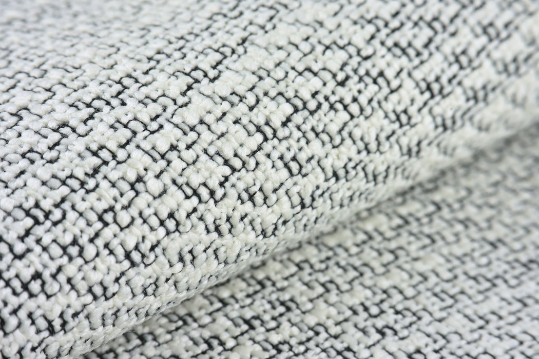 Heavy Weight Textured Wool Boucle Upholstery Fabric By The Yard In Black and White For Chair/Couch/Armchair/Furniture