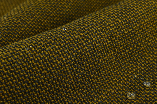 Heavy Weight Wool Blended Stain Resistant Performance Upholstery Fabric in Gold Brown|Chunky Woven Heavy Duty Easy Clean High Quality Fabric