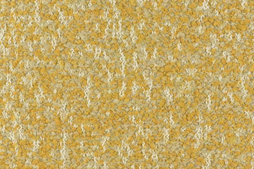 Heavy Weight Yellow and White Textured Boucle Upholstery Fabric|Heavy Duty Upholstery Fabric For Dining Chair,Couch,Stool-55"W/760GSM