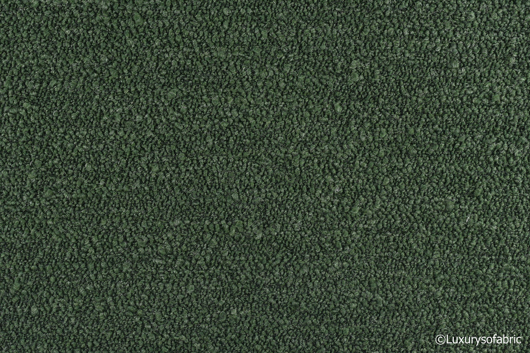 Heavy Wool Blended Green Brown Boucle Fabric Texture Chunky Upholstery Fabric By The Yard/57" Width 610GSM EveryGreen