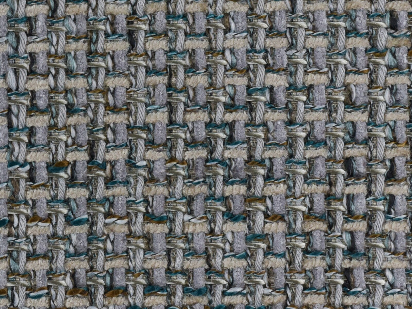 Luxury Heavy Weight Durable Tweed Design Metallic Upholstery Fabric By The Yard 55”W/580GSM Drizzle