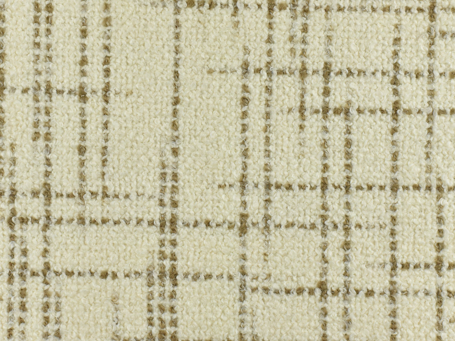 Retro Strip Gingham Tweed Upholstery Fabric By The Yard For Home Interiors Muesli
