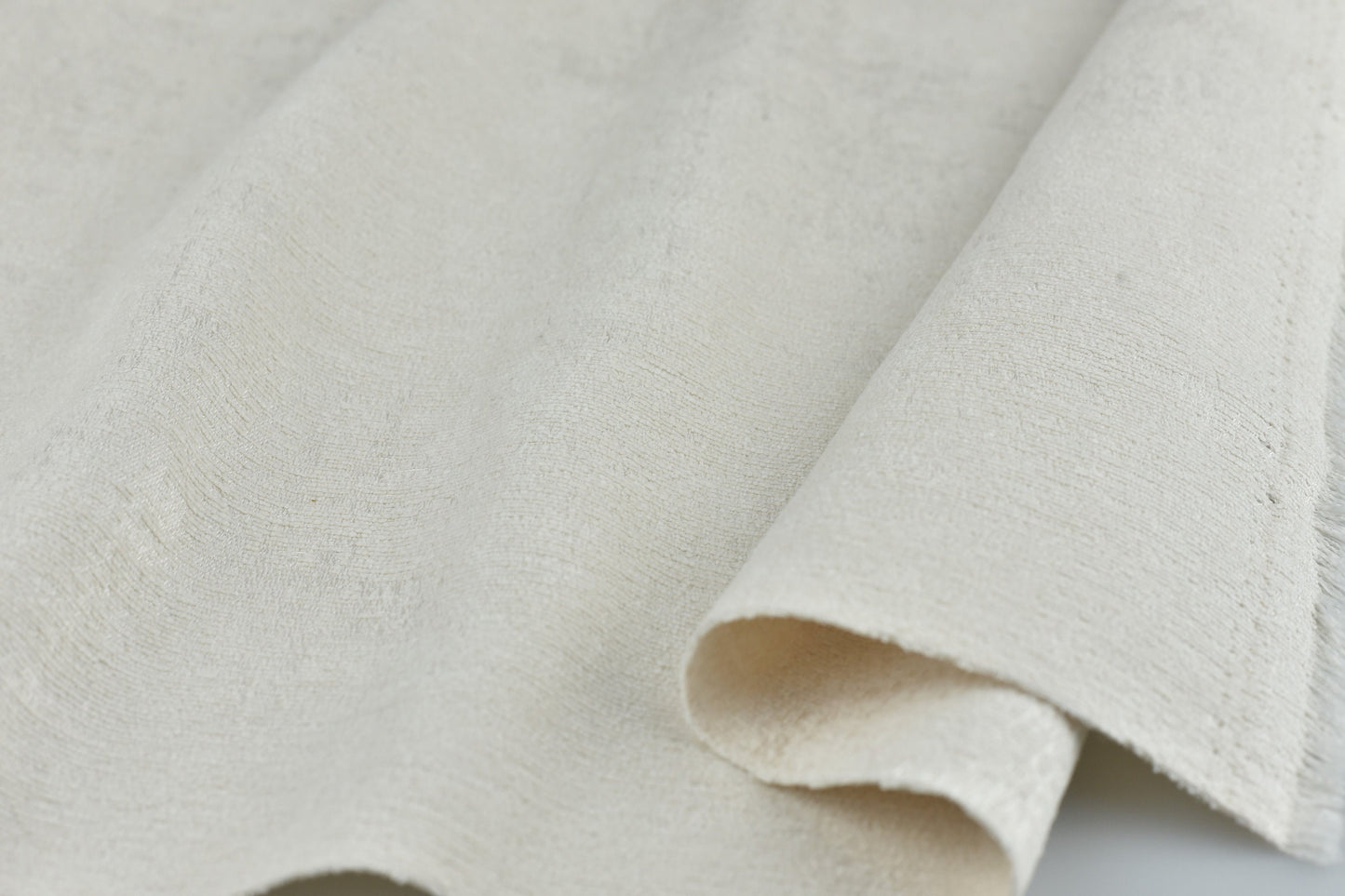 Super Soft Luxury White Modern Textured Upholstery Fabric Curtian Drapery Fabric Furniture Fabric By The Yard